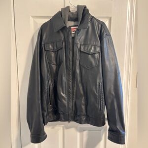 Levi Jacket - Leather w/ hood - Great Condition